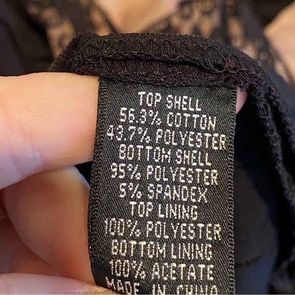 Adrianna Papell size 12 black dress bodycon Compression Slimming Mini Lace - Picture 5 of 9